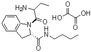 [S-(R*,R*)]-1-(2-Amino-1-oxobutyl)-N-butyl-2,3-dihydro-1H-indole-2-carboxamide ethanedioate molecular structure (CAS 185213-03-0)