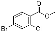 structure of CAS# 185312-82-7, 4-Bromo-2-chlorobenzoic acid methyl ester;Methyl 4-bromo-2-chlorobenzoate