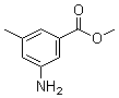 3-氨基-5-甲基苯甲酸甲酯分子结构 (CAS 18595-15-8)