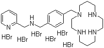 structure of CAS# 185991-07-5, AMD 3465;N-[[4-(1,4,8,11-Tetraazacyclotetradec-1-ylmethyl)phenyl]methyl]-2-pyridinemethanamine hexahydrobromide