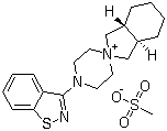 (3aR,7aR)-4'-(1,2-Benzisothiazol-3-yl)octahydrospiro[2H-isoindole-2,1'-piperazinium] methanesulfonate molecular structure (CAS 186204-37-5)