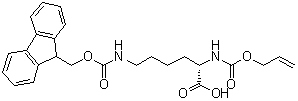 N6-[(9H-Fluoren-9-ylmethoxy)carbonyl]-N2-[(2-propenyloxy)carbonyl]-L-lysine molecular structure (CAS 186350-56-1)
