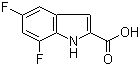 structure of CAS# 186432-20-2, 5,7-Difluoroindole-2-carboxylic acid;5,7-Difluoro-1H-indole-2-carboxylic acid