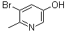3-溴-5-羟基-2-甲基吡啶分子结构 (CAS 186593-45-3)