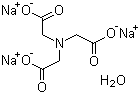 氮川三乙酸三钠盐一水合物分子结构 (CAS 18662-53-8)