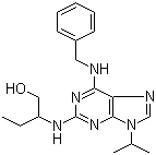 结构式 CAS# 186692-44-4, 2-[[9-(1-甲基乙基)-6-[(苯基甲基)氨基]-9H-嘌呤-2-基]氨基]-1-丁醇