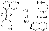 Hexahydro-1-(5-isoquinolinylsulfonyl)-1H-1,4-diazepine monohydrochloride hydrate (2:1) molecular structure (CAS 186694-02-0)