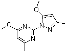 structure of CAS# 18694-40-1, Epirizole;2-(5-Methoxy-3-methyl-1-pyrazinyl)-4-methoxy-6-methyl-pyrimidine