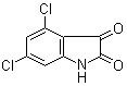 4,6-Dichloro-1H-indole-2,3-dione molecular structure (CAS 18711-15-4)