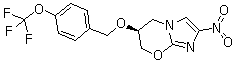 structure of CAS# 187235-37-6, PA-824;(S)-6,7-Dihydro-2-nitro-6-[[4-(trifluoromethoxy)phenyl]methoxy]-5H-imidazo[2,1-b][1,3]oxazine; (6S)-6,7-Dihydro-2-nitro-6-[[4-(trifluoromethoxy)phenyl]methoxy]-5H-imidazo[2,1-b][1,3]oxazine