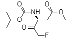 (3S)-3-[[(1,1-Dimethylethoxy)carbonyl]amino]-5-fluoro-4-oxo-pentanoic acid methyl ester molecular structure (CAS 187389-53-3)