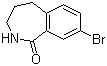 8-溴-2,3,4,5-四氢-1H-2-苯并氮杂卓-1-酮分子结构 (CAS 187833-72-3)