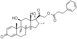 地塞米松 21-氢化肉桂酸酯分子结构 (CAS 1879-72-7)