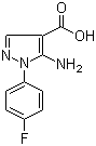 5-Amino-1-(4-fluorophenyl)-1H-pyrazole-4-carboxylic acid molecular structure (CAS 187949-90-2)