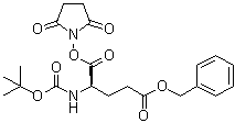 结构式 CAS# 18800-76-5, (4R)-4-[[叔丁氧羰基]氨基]-5-[(2,5-二氧代-1-吡咯烷基)氧基]-5-氧代戊酸苄酯