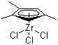 1,2,4-Trimethylcyclopentadienyl zirconium trichloride molecular structure (CAS 188020-78-2)