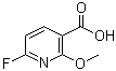 结构式 CAS# 188192-51-0, 6-氟-2-甲氧基-3-吡啶羧酸