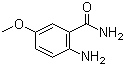 structure of CAS# 1882-71-9, 5-Methoxy-2-aminobenzamide;2-Amino-5-(methyloxy)benzamide; 2-Amino-5-methoxybenzamide