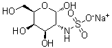 2-Deoxy-2-(sulfoamino)-alpha-D-galactopyranose monosodium salt molecular structure (CAS 188296-31-3)