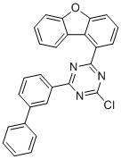2-([1,1'-Biphenyl]-3-yl)-4-chloro-6-(dibenzo[b,d]furan-1-yl)-1,3,5-triazine molecular structure (CAS 1883265-36-8)