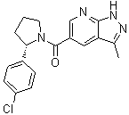 [(2S)-2-(4-Chlorophenyl)-1-pyrrolidinyl](3-methyl-1H-pyrazolo[3,4-b]pyridin-5-yl)methanone molecular structure (CAS 1883423-59-3)
