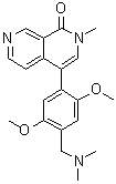 结构式 CAS# 1883429-22-8, 4-(4-((二甲基氨基)甲基)-2,5-二甲氧基苯基)-2-甲基-2,7-萘啶-1(2H)-酮