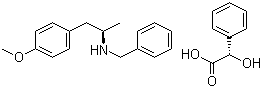 (2S)-Hydroxy(phenyl)acetic acid (2R)-N-benzyl-1-(4-methoxyphenyl)propan-2-amine molecular structure (CAS 188690-84-8)