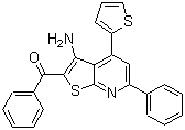 [3-Amino-6-phenyl-4-(2-thienyl)thieno[2,3-b]pyridin-2-yl]phenylmethanone molecular structure (CAS 188782-68-5)