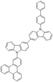 结构式 CAS# 1888438-11-6, 9-([1,1'-联苯]-4-基)-9'-(苯并菲-2-基)-9H,9'H-3,3'-联咔唑