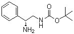 structure of CAS# 188875-37-8, 1,1-Dimethylethyl ((2R)-2-amino-2-phenylethyl)carbamate