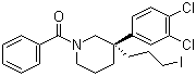 [(3S)-3-(3,4-二氯苯基)-3-(3-碘丙基)-1-哌啶基]苯基甲酮分子结构 (CAS 188916-67-8)