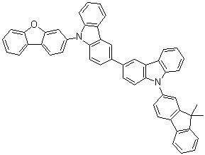9-(3-Dibenzofuranyl)-9'-(9,9-dimethyl-9H-fluoren-2-yl)-3,3'-bi-9H-carbazole molecular structure (CAS 1890157-72-8)