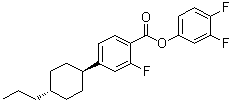 trans-2-Fluoro-4-(4-propylcyclohexyl)benzoic acid 3,4-difluorophenyl ester molecular structure (CAS 189095-82-7)