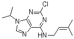 2-氯-N-(3-甲基-2-丁烯-1-基)-9-(1-甲基乙基)-9H-嘌呤-6-胺分子结构 (CAS 189232-32-4)