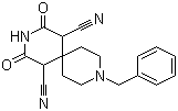 2,4-Dioxo-9-(phenylmethyl)-3,9-diazaspiro[5.5]undecane-1,5-dicarbonitrile molecular structure (CAS 189333-46-8)
