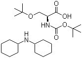 Boc-O-tert-butyl-L-serine dicyclohexylamine salt molecular structure (CAS 18942-50-2)