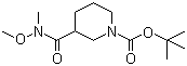 1-Boc-3-[methoxy(methyl)carbamoyl]piperidine molecular structure (CAS 189442-78-2)