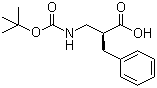 结构式 CAS# 189619-55-4, (S)-2-苄基-3-N-叔丁氧羰基氨基丙酸