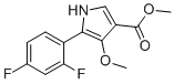 5-(2,4-difluorophenyl)-4-methoxy-1H-Pyrrole-3-carboxylic acid methyl ester molecular structure (CAS 1902955-29-6)