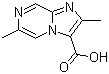 2,6-Dimethylimidazo[1,2-a]pyrazine-3-carboxylic acid molecular structure (CAS 190381-50-1)