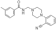 N-[[4-(2-Cyanophenyl)-1-piperazinyl]methyl]-3-methyl-benzamide molecular structure (CAS 190383-31-4)