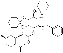 2,3:4,5-二-O-环己基亚基-6-O-(苯基甲基)-D-myo-肌醇 (1R,2S,5R)-5-甲基-2-(1-甲基乙基)环己基碳酸酯分子结构 (CAS 190513-83-8)