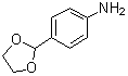 structure of CAS# 19073-14-4, 4-Aminobenzaldehyde ethylene acetal;4-(1,3-Dioxolan-2-yl)aniline; 4-(1,3-Dioxolan-2-yl)phenylamine