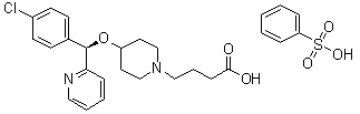 (R)-4-[(4-Chlorophenyl)-2-pyridinylmethoxy]-1-piperidinebutanoic acid monobenzenesulfonate molecular structure (CAS 190730-42-8)
