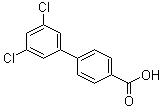 structure of CAS# 190911-79-6, 3',5'-Dichlorobiphenyl-4-carboxylic acid;3',5'-Dichloro-1,1'-biphenyl-4-carboxylic acid