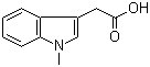 1-甲基吲哚-3-乙酸分子结构 (CAS 1912-48-7)