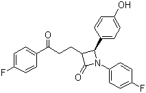 (3R,4S)-1-(4-Fluorophenyl)-3-[3-(4-fluorophenyl)-3-oxopropyl]-4-(4-hydroxyphenyl)azetidin-2-one molecular structure (CAS 191330-56-0)
