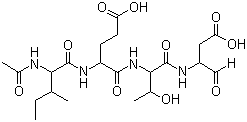 Acetyl-isoleucyl-glutamyl-threonyl-aspartal molecular structure (CAS 191338-86-0)