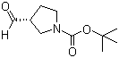 structure of CAS# 191347-94-1, (3R)-3-Formyl-1-pyrrolidinecarboxylic acid tert-butyl ester