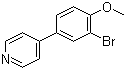 4-(3-溴-4-甲氧基苯基)吡啶分子结构 (CAS 191602-60-5)